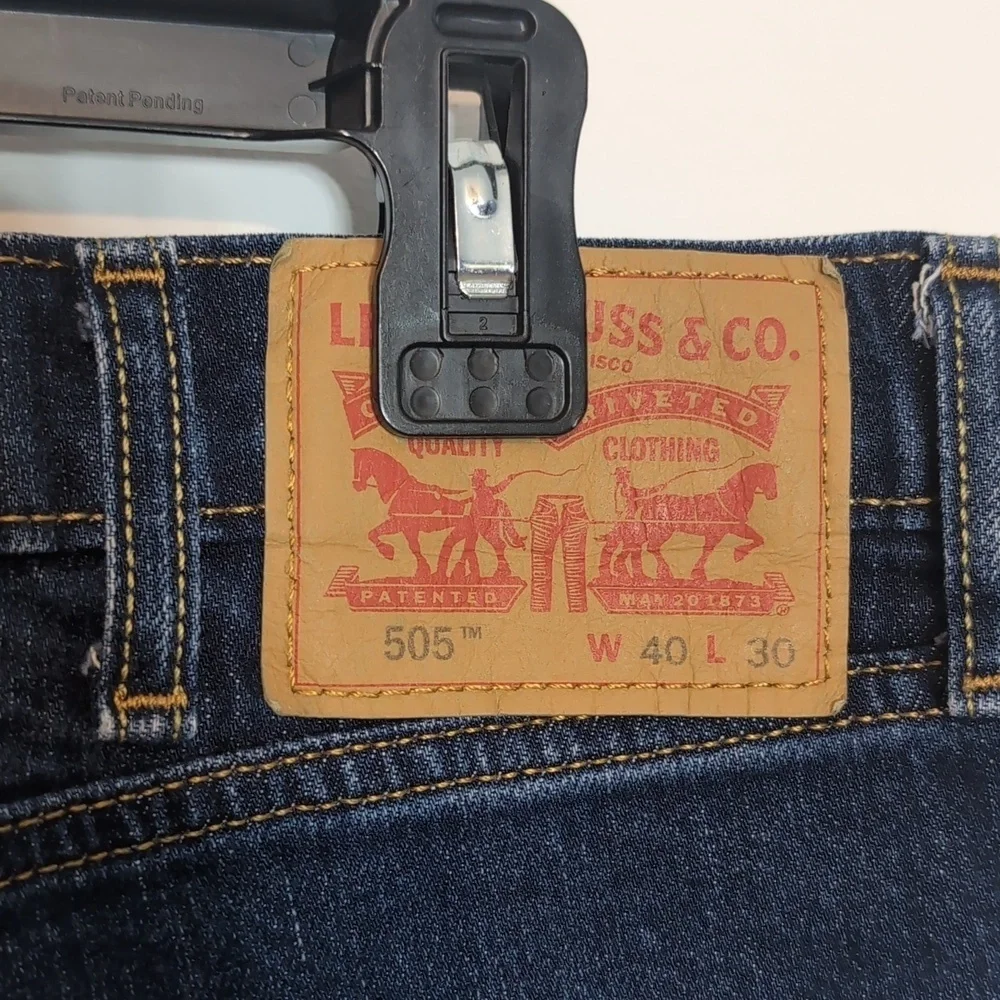 Levi's 505 Regular Fit Dark Wash Blue Jeans